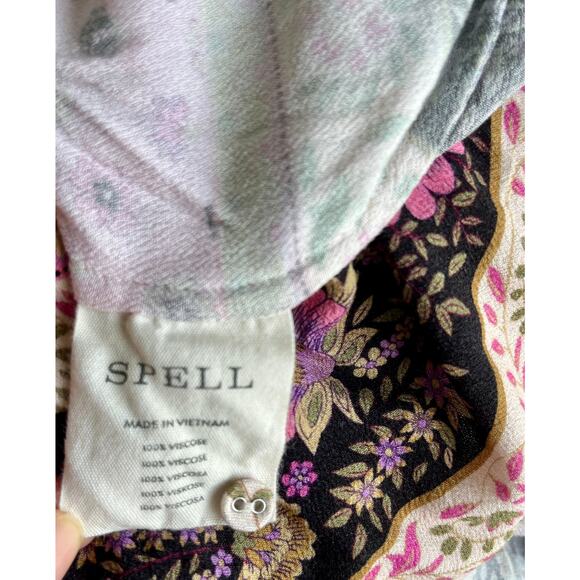 NEW Spell & The Gypsy Collective Lady Untamed Tunic Mini Dress Pink Floral - Picture 6 of 6